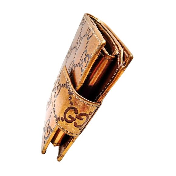 Gucci Metalic Bronze Guccissma wallet - Picture 3 of 9